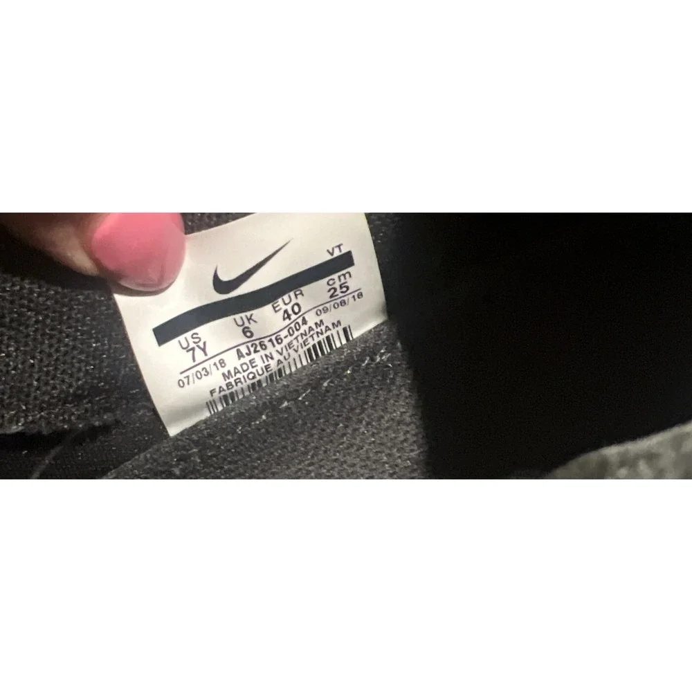Nike Air VaporMax Black Gold Shoes Size 7Y AJ2616-006 Running Walking Shoes 2018